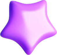 Estrella con forma redondeada morada en 3D-El bosque encantado