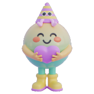 conjunto de dos personajes adorables con un corazón-El bosque encantado