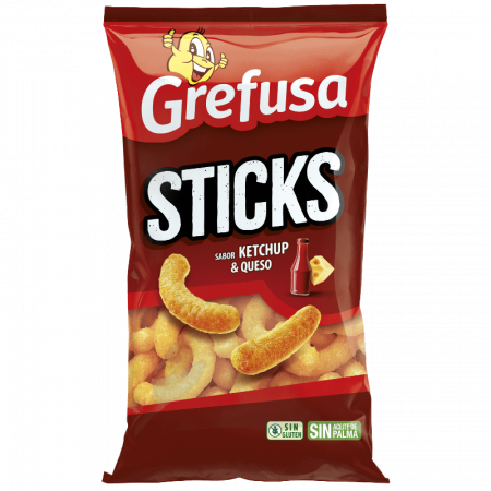 Grefusa Sticks sabor kétchup & queso bolsa 120 gr.
