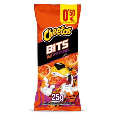 Cheetos Bits Hot Asteroids sabor picante bolsa 25 gr.