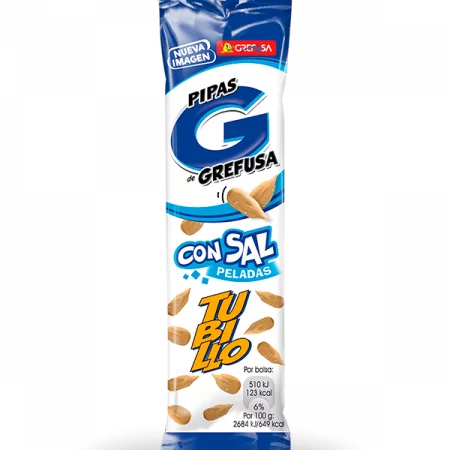 Grefusa pipas peladas con sal tubillo 19 gr.