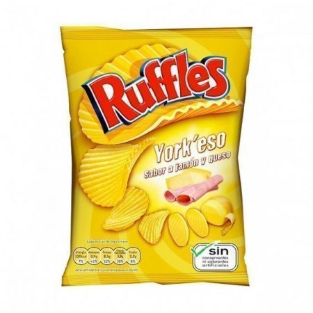 Ruffles  Patatas Onduladas York y  Queso bolsa 115 gr.
