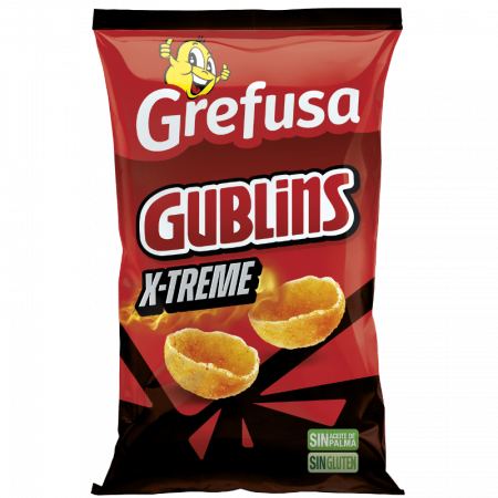 Grefusa Gublins Xtreme sabor barbacoa y picante bolsa 120 gr.