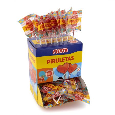 Fiesta Piruletas corazón sabor cereza