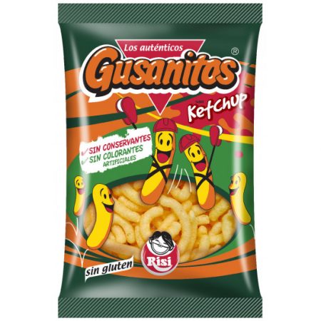 Gusanitos Risi sabor ketchup  bolsa  35 gr.