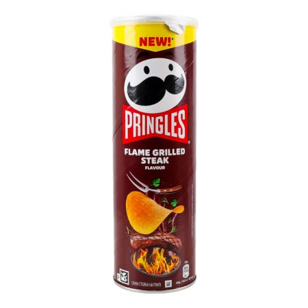 Pringles Flame Grilled Steak sabor carne asada ahumada 165 gr.