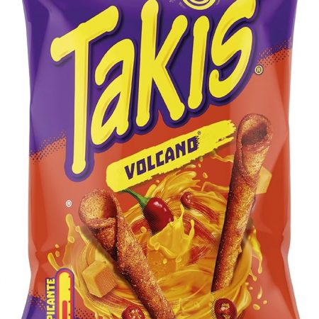 Takis Volcano sabor intenso a queso y toque de picante  80 gr.