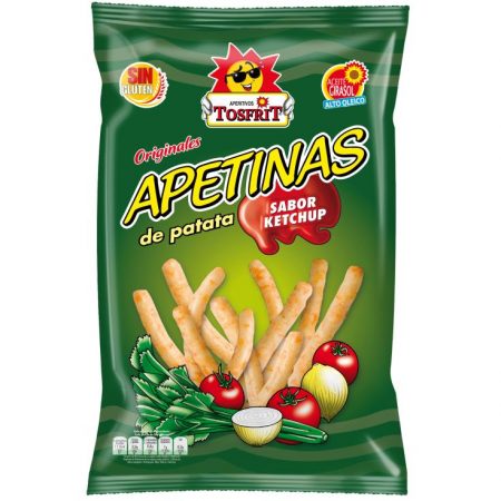 Apetinas Tosfrit palitos fritos de patata sabor ketchup bolsa 90 gr.