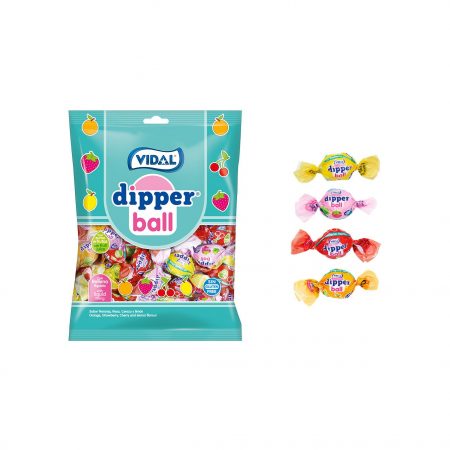 Dipper Ball Vidal caramelo blando surtido Bolsa 70 gr.