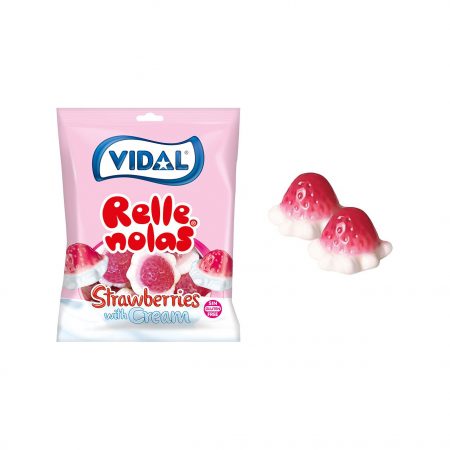 Fresones con Nata Rellenos Vidal Bolsa 85 gr.