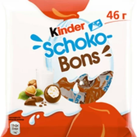 Kinder Schoko-Bons Chocolate  con leche y avellanas Bolsa 46 gr.