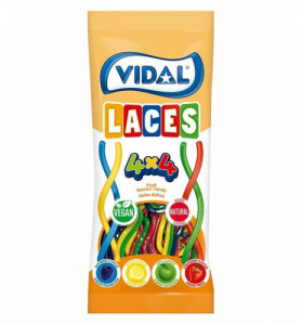 Cordoneras 4 colores x 4 sabores Vidal Bolsa 85 gr.